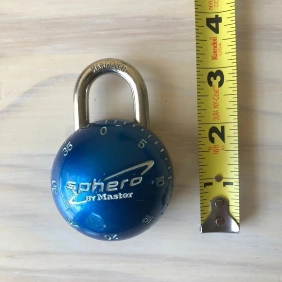 MASTER LOCK SPHERO Spinner Combination Padlock Combo Lock Blue - Used - Picture 5 of 12